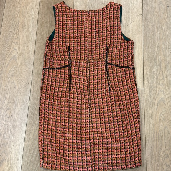 NEW Anthropologie Pink Tan Tweed Sheath Dress & Blazer, Size 14 - Picture 7 of 11